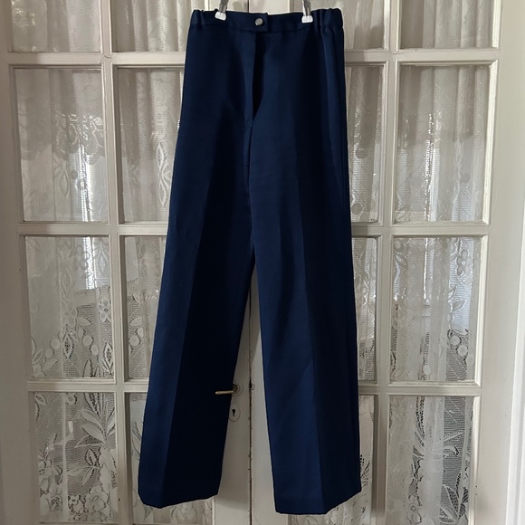 Vintage 1970s Women’s Navy Blue Trousers/Pants Country Suburbans By Country Miss - Picture 1 of 4